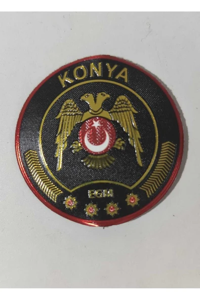 KONYA Çevik Kuvvet Polis Arması 3D Plastik TPU, Yeni Tip, Cırtlı, Standart Ölçü, ürün görseli