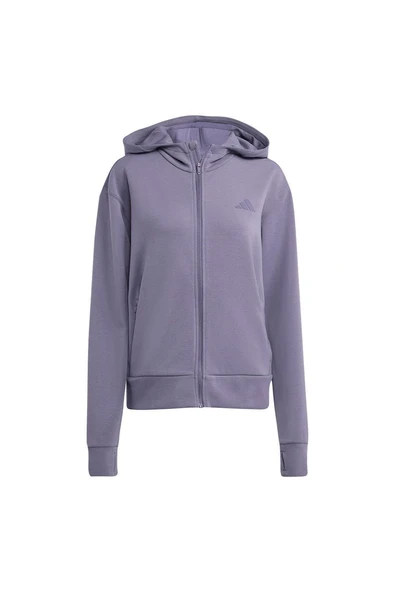 adidas Kadın  Mor  Ceket D4T FZ HOODIE JX7310 ürün görseli 1