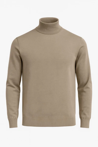 Slim Fit Polo Yarım Balıkçı Uzun Kol Erkek Triko - 7425 - 2