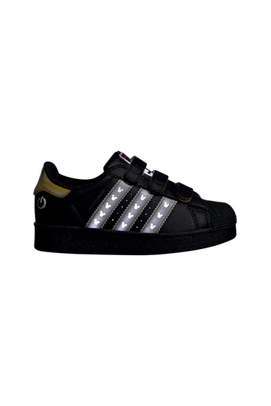 adidas Çocuk  Siyah  Sneaker SUPERSTAR LED LIGHTS CF C JP8087 - Resim 12