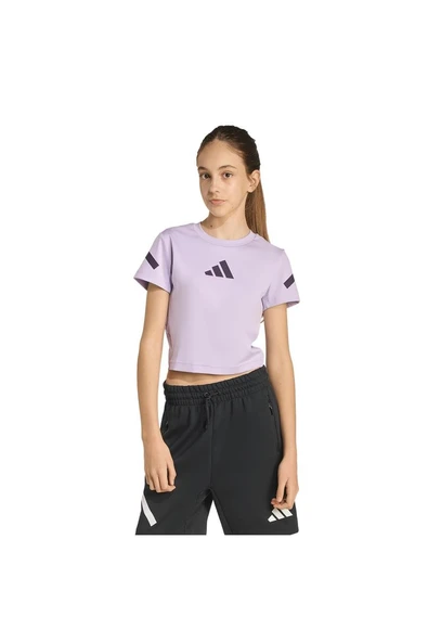 adidas Çocuk  Mor  T-shirt JG Z.N.E BABY T JW2408 - Resim 2