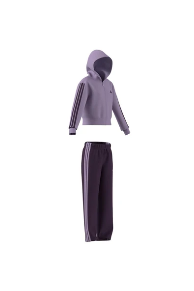 adidas Çocuk Mor Eşofman JG 3S FL TS 240 JN2439 - 11