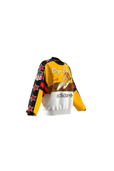 adidas Kadın  Sarı  Sweatshirt CYCLING CREW JW0147 - Resim 9