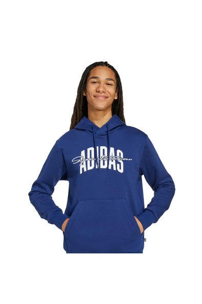 adidas  Erkek  Mavi  Sweatshirt M COLLEGIATE HD JM6428 - Resim 5