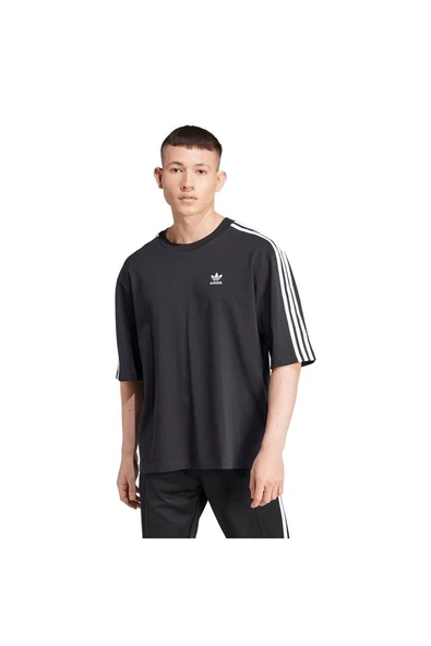 adidas Erkek  Siyah  T-shirt Oversize tee IZ1832 - Resim 3