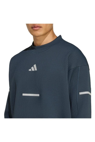 adidas Erkek  Siyah  Sweatshirt adi365 Crew M JP3845 - Resim 5