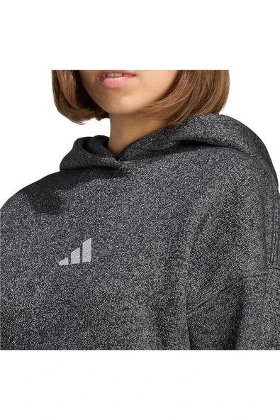 adidas Kadın  Siyah  Sweatshirt W ALL SZN HL HD JX4346 - Resim 5