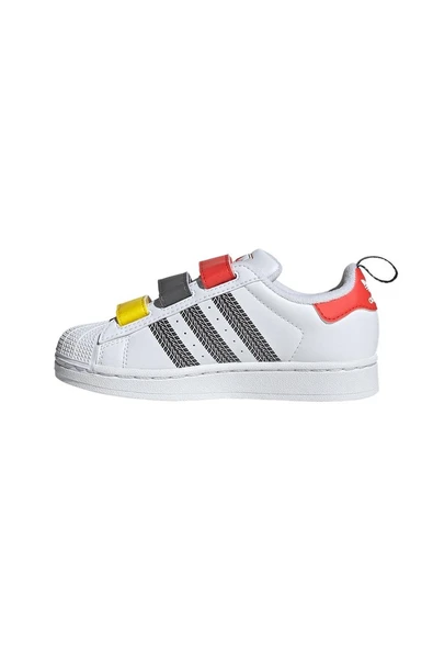 adidas  Çocuk Beyaz  Sneaker SUPERSTAR II CF C JQ1337 - Resim 5