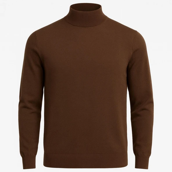 Slim Fit Polo Yarım Balıkçı Uzun Kol Erkek Triko - 7425 - 3