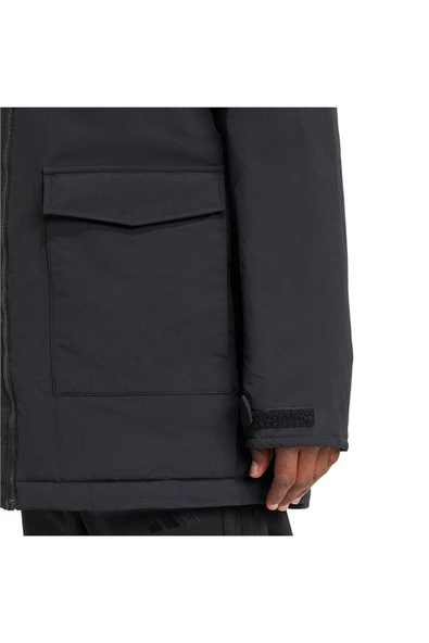 adidas Erkek  Siyah  Mont PAVERIC FUR PAR JM3919 - Resim 6