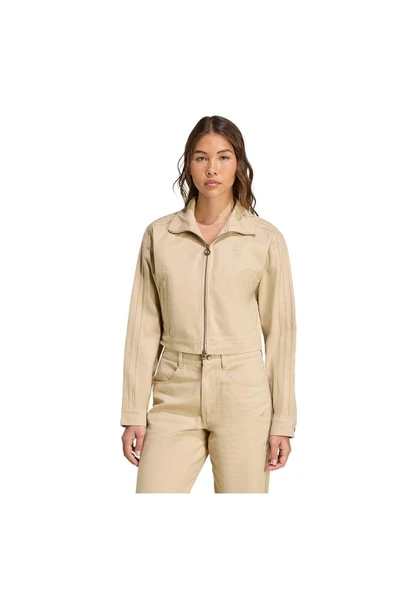 adidas  Kadın  Bej  Ceket FB CROP TT JX7600 - Resim 2