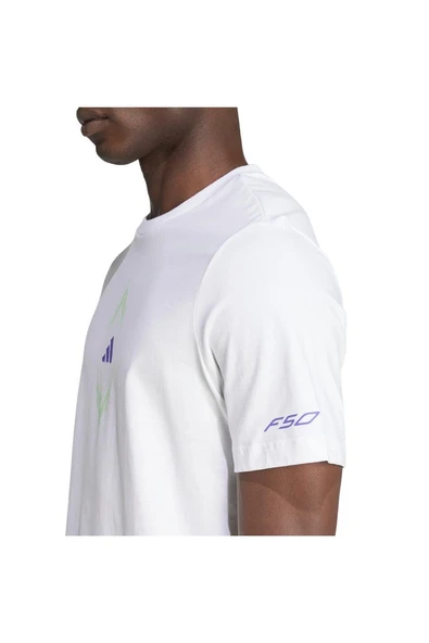 adidas  Erkek  Beyaz  T-shirt F50 SIGN G T JM8943 - Resim 5