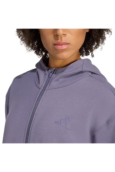 adidas Kadın  Mor  Ceket D4T FZ HOODIE JX7310 - Resim 6