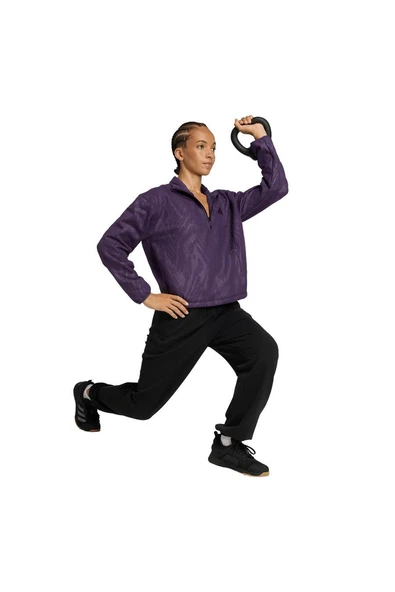 adidas  Kadın Mor  Ceket AOP POLARFLEECE JX7402 - Resim 4