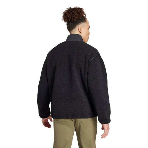 adidas  Erkek Siyah  Ceket XPL PILE FL JKT IZ4995 - Resim 10