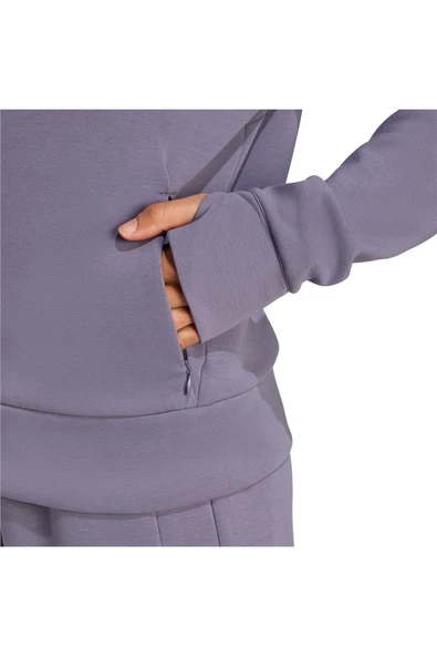 adidas Kadın  Mor  Ceket D4T FZ HOODIE JX7310 - Resim 7
