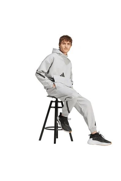 adidas  Erkek  Gri  Sweatshirt M Z.N.E. HD JE3070 - Resim 6