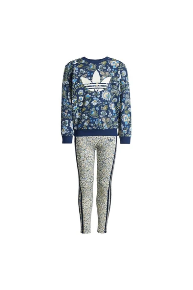 adidas Çocuk  Mavi  Eşofman CREW LEG SET JV7804 - Resim 2