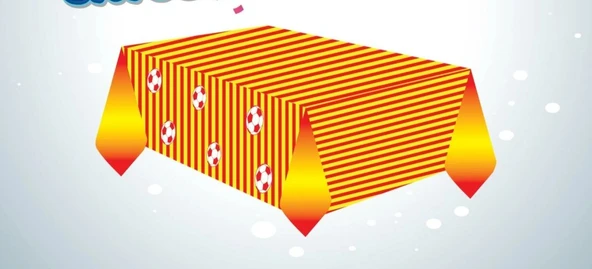 Sarı Kırmızı Taraftar Masa Örtüsü ürün görseli 1