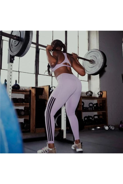 adidas Kadın  Mor  Tayt OPT 3S 1/1 JX7323 - Resim 10