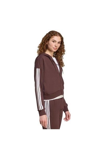 adidas Kadın  Kahverengi  Ceket W 3S FT FZ HD JY3137 - Resim 4