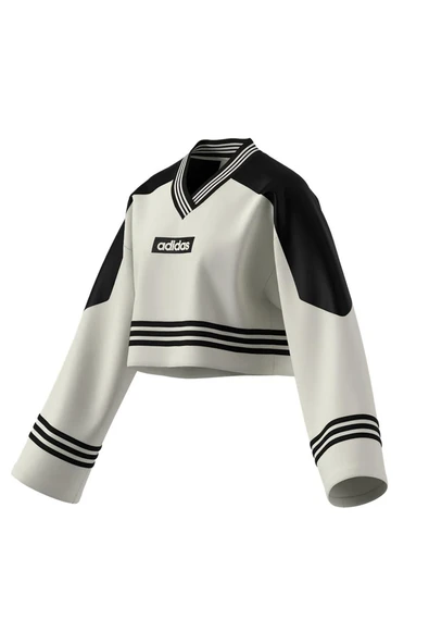 adidas Kadın  Beyaz  Sweatshirt CREW SWEATSHIRT JX7597 - Resim 9