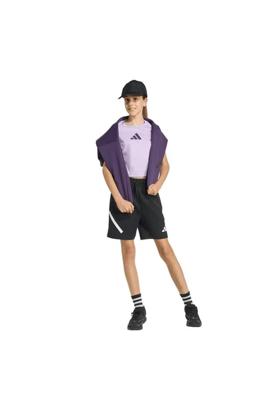 adidas Çocuk  Mor  T-shirt JG Z.N.E BABY T JW2408 - Resim 4