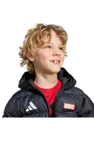 adidas  Çocuk  Siyah  Ceket LK MRVL SM JKT JM0810 - Resim 5