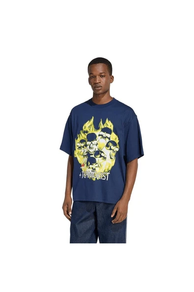 adidas  Erkek Mavi  T-shirt ILLUSTRATED TEE KG2673 - Resim 2