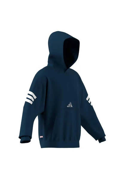 adidas Erkek  Mavi  Sweatshirt M HOO JL7975 - Resim 9