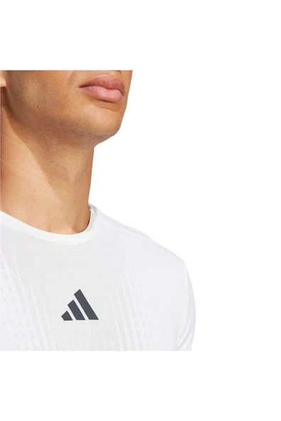 adidas Erkek  Beyaz  T-shirt AIRCHILL TEE JE5747 - Resim 5