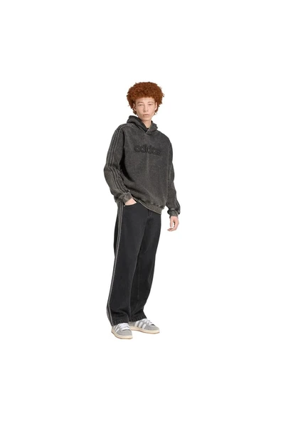 adidas Erkek  Siyah  Sweatshirt WSH HOODIE JY2792 - Resim 4