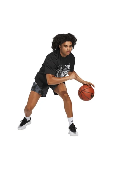 adidas Erkek  Siyah  T-shirt ANTED GFX TEE 2 JW2931 - Resim 5