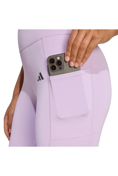 adidas Kadın  Mor  Tayt OPT 3S 1/1 JX7323 - Resim 6