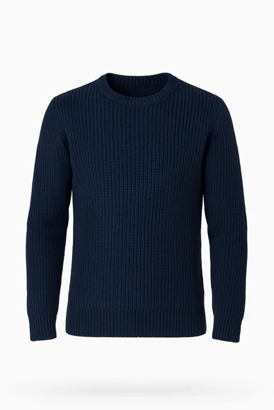 Huffa Slim Fit Bisiklet Yaka Uzun Kol Erkek Triko - 7429 - 2