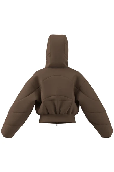 adidas Kadın  Kahverengi  Mont aSMC CROP PUF JM3652 - Resim 7