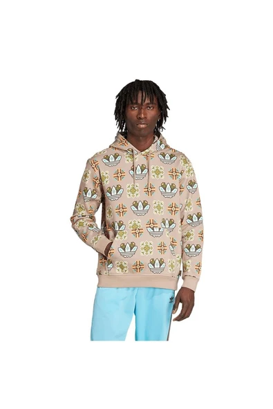 adidas Erkek  Kahverengi  Sweatshirt GRAPHIC LO HD JW1084 - Resim 2