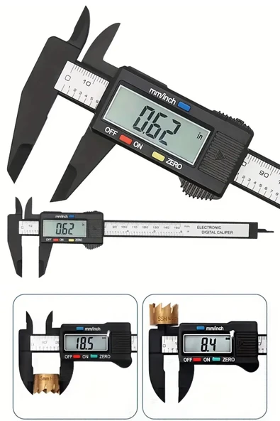 NACTUMU 150 mm Dijital Kumpas, Elektronik ve Fiber Karbon Kaplı Plastik Yapı ürün görseli
