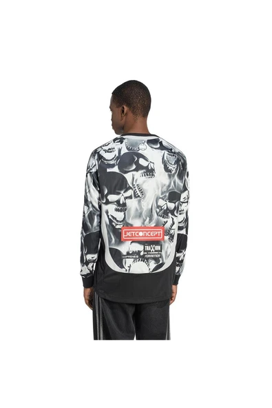 adidas  Erkek Siyah  Sweatshirt AOP LS JERSEY KG2680 - Resim 3