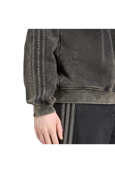 adidas Erkek  Siyah  Sweatshirt WSH HOODIE JY2792 - Resim 6