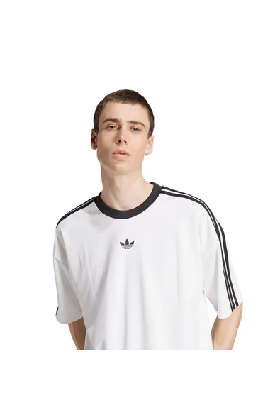 adidas Erkek  Beyaz  T-shirt JACQUARD JERSEY JW5877 - Resim 5