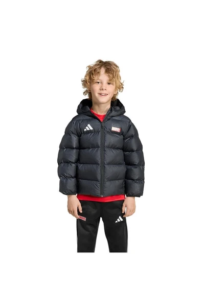 adidas  Çocuk  Siyah  Ceket LK MRVL SM JKT JM0810 - Resim 2