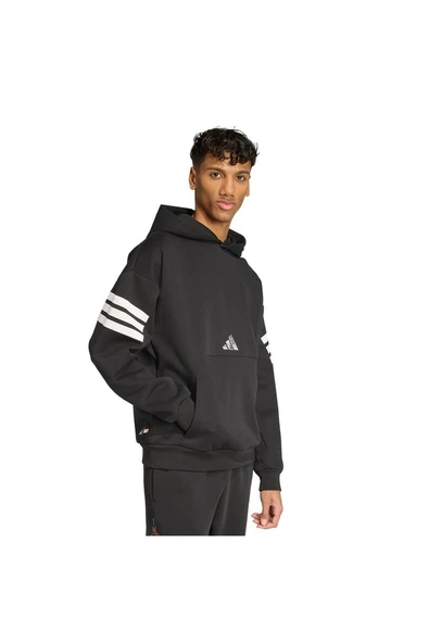 adidas Erkek  Siyah  Sweatshirt M HOO JL7974 - Resim 4
