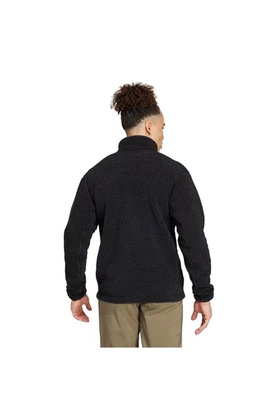 adidas  Erkek Siyah  Sweatshirt XPL PILE SNAP IW0231 - Resim 9