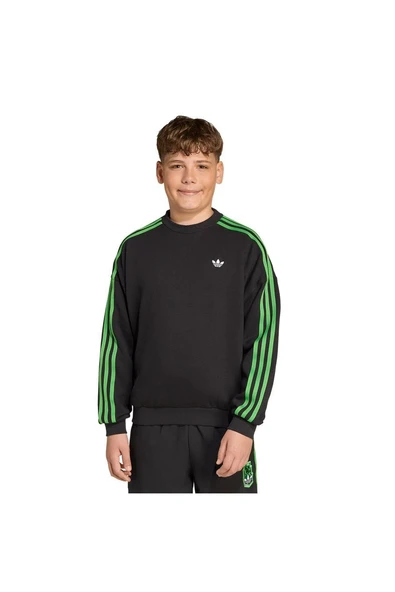 adidas  Çocuk  Siyah  Sweatshirt CREW JW7723 - Resim 2