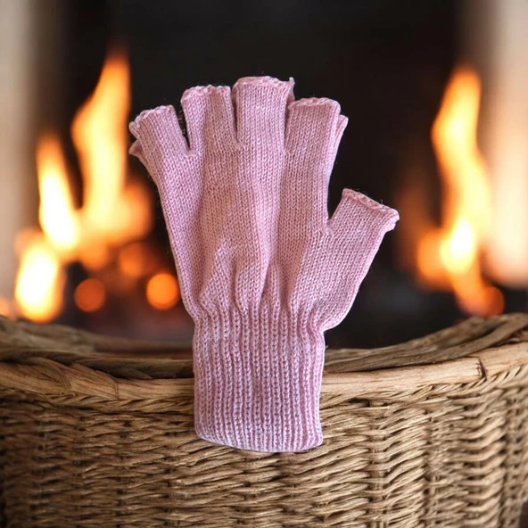 Tiriko Kadın Kesik Eldiven Açık Pembe - 2