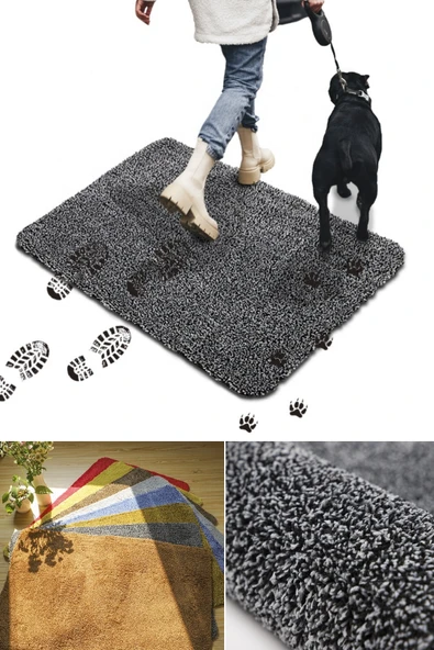 NACTUMU Çamaşır Makinesinde Yıkanabilir Mikrofiberli Kir ve Toz Emici Paspas ürün görseli