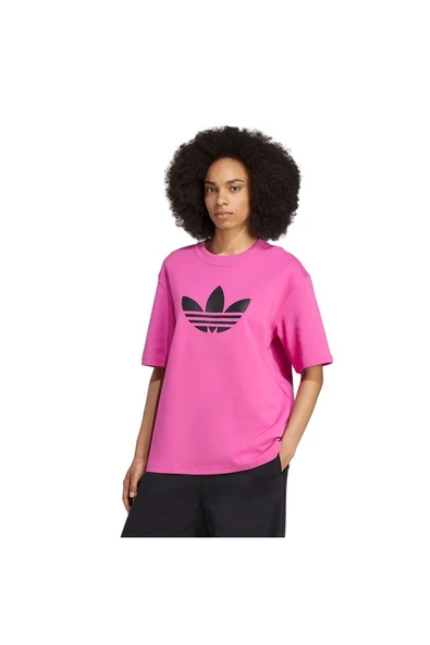 adidas Kadın Pembe T-shirt SPACER TRF TEE JV7224 - 2