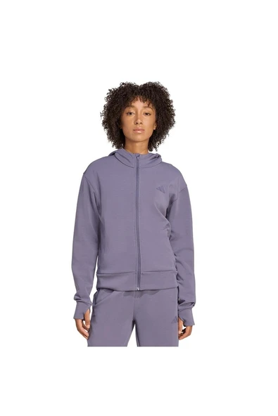 adidas Kadın  Mor  Ceket D4T FZ HOODIE JX7310 - Resim 2