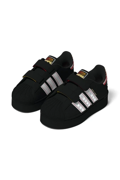 adidas Bebek  Siyah  Sneaker SUPERSTAR LED LIGHTS CF I JQ2806 - Resim 11